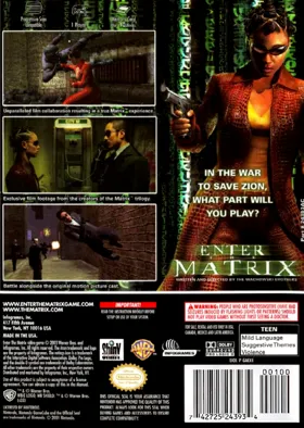 Enter the Matrix (Disc 1) box cover back